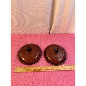 2 Vison Corning lids 1 cup amber set